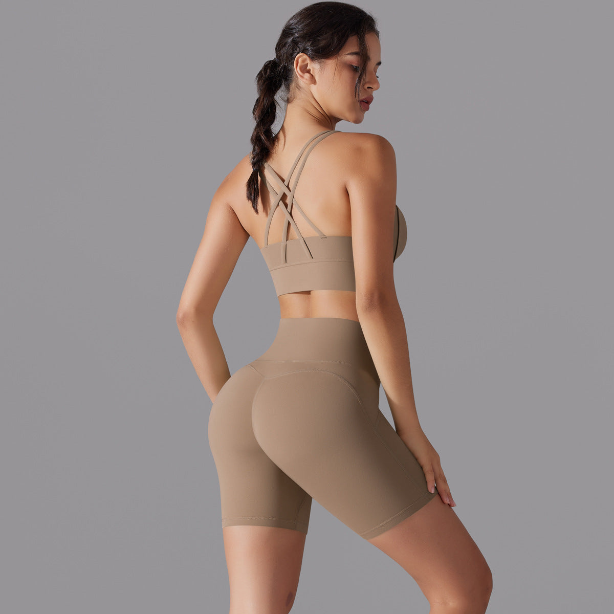 Beauty Back Cross Sports Underwear Fitness Yoga Wear Suit