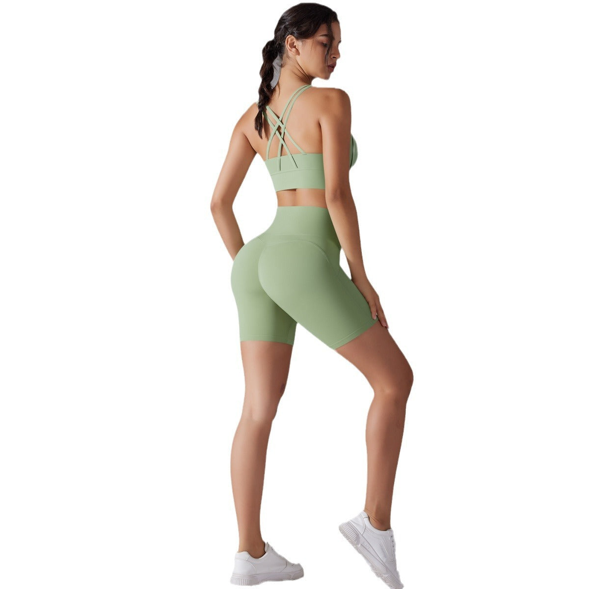 Beauty Back Cross Sports Underwear Fitness Yoga Wear Suit